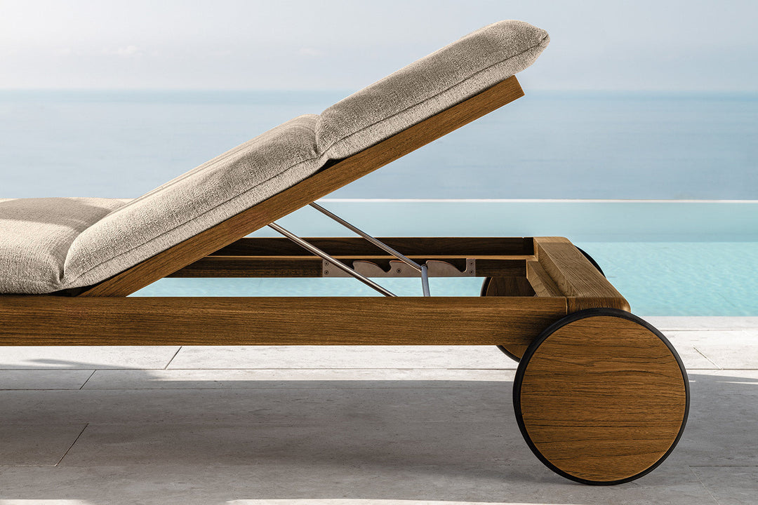 Cruise Teak Chaise Lounge Outdoor Chaise Lounges Talenti