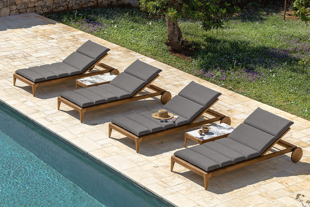Cruise Teak Chaise Lounge Outdoor Chaise Lounges Talenti