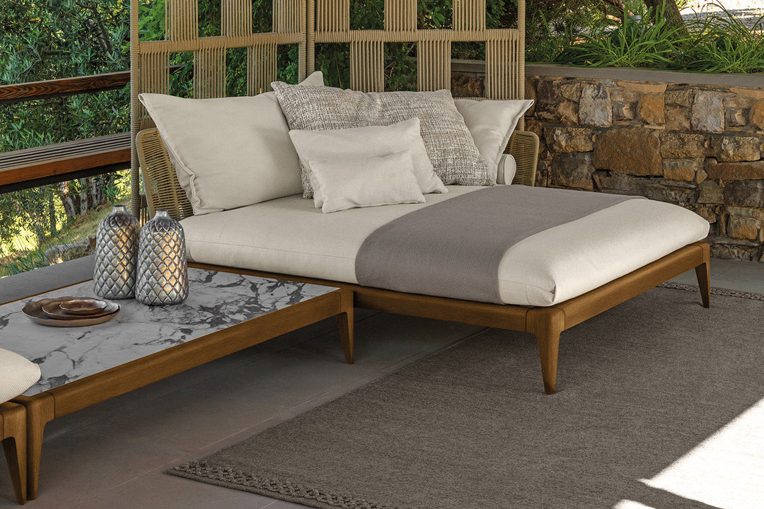 Cruise Teak J-Shape Sectional Sofa Outdoor Sectionals Talenti