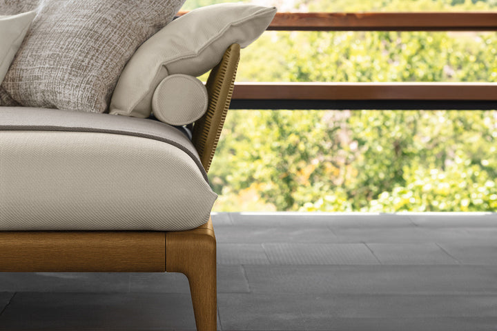 Cruise Teak J-Shape Sectional Sofa Outdoor Sectionals Talenti