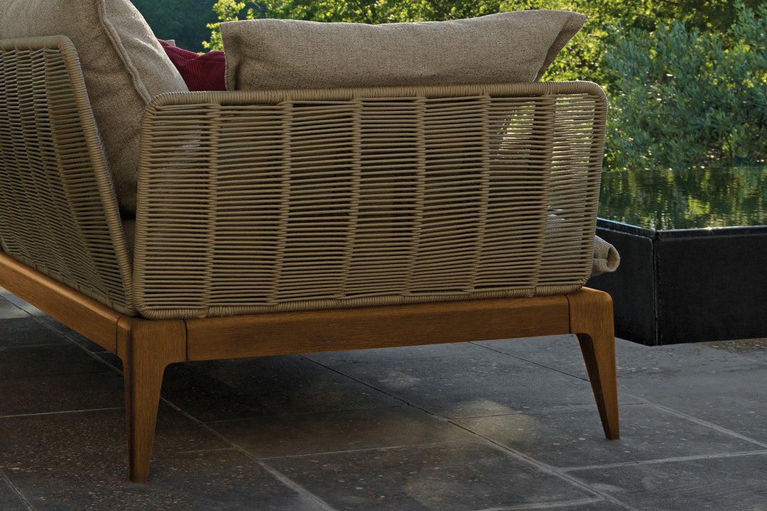 Cruise Teak J-Shape Sectional Sofa Outdoor Sectionals Talenti