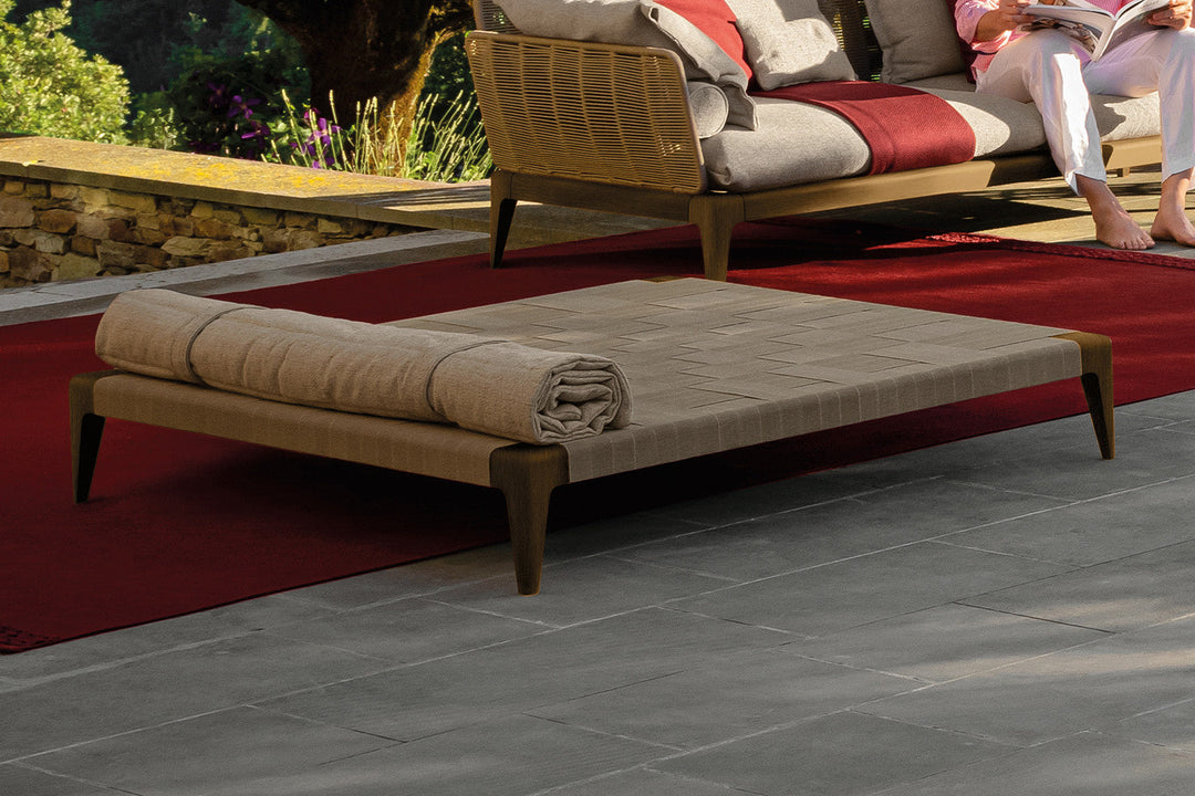 Cruise Teak Pouf Outdoor Poufs + Stools Talenti