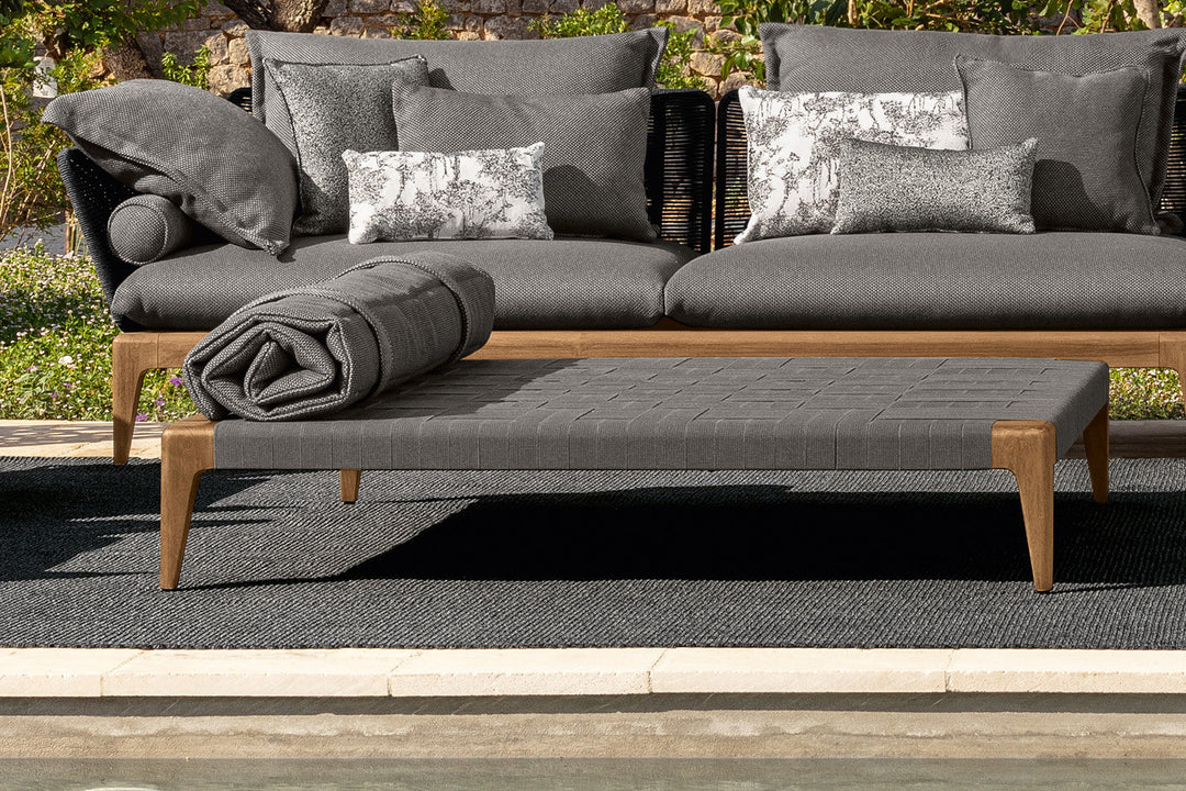 Cruise Teak Pouf Outdoor Poufs + Stools Talenti