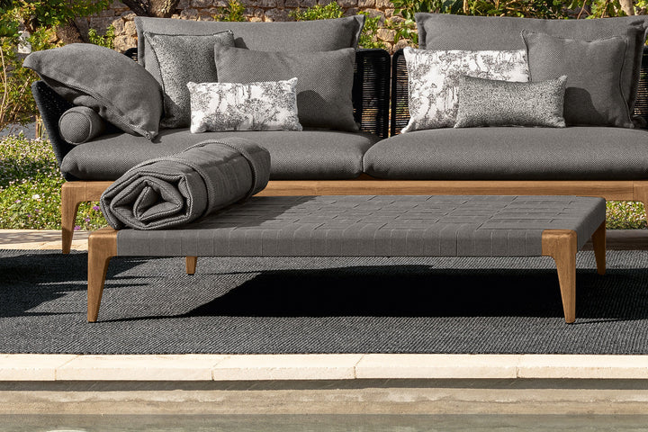 Cruise Teak Pouf Outdoor Poufs + Stools Talenti