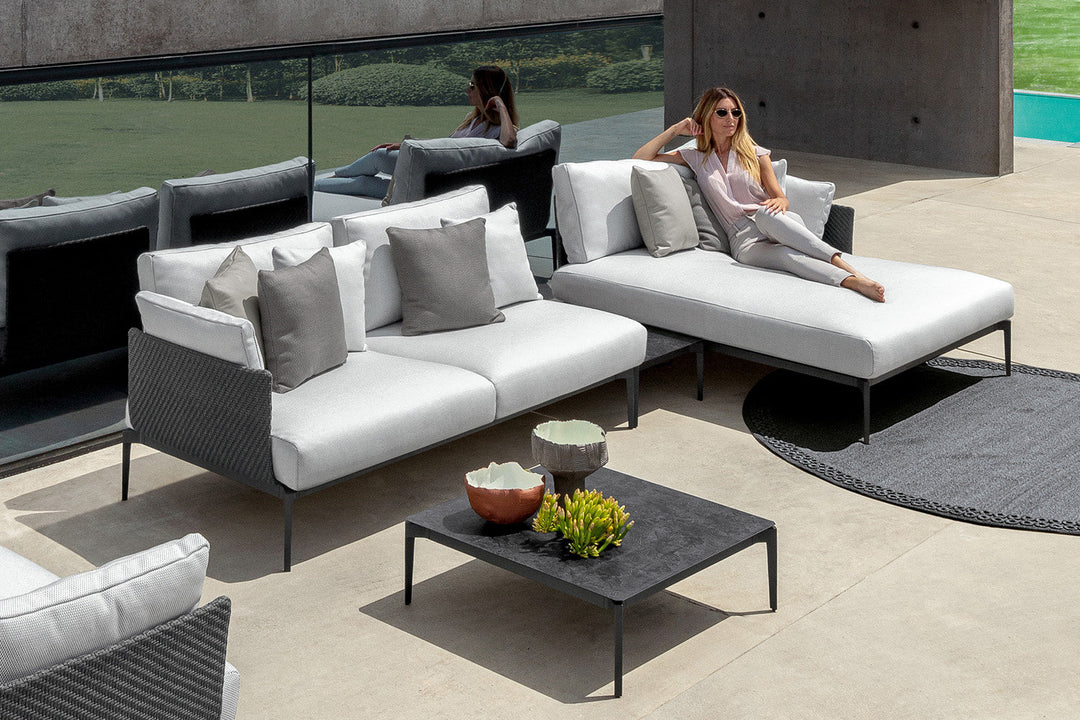 Leaf Chaise Sectional Sofa with Table Outdoor Sectionals Talenti