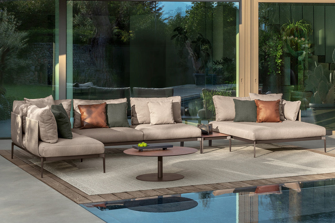 Leaf J-Shape Sectional Sofa Outdoor Sectionals Talenti