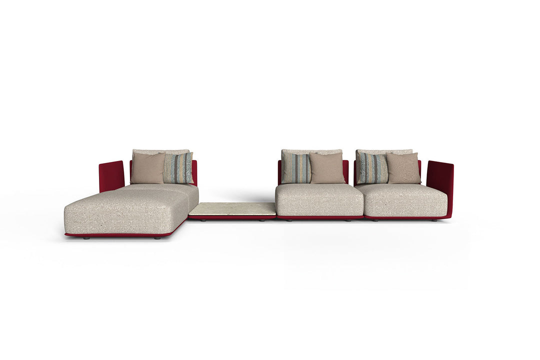 Male Chaise Sectional Sofa with Table Outdoor Sectionals Talenti