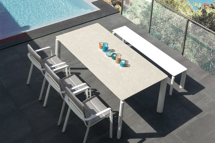 Milo Ceramic Extension Dining Table Outdoor Dining Tables Talenti