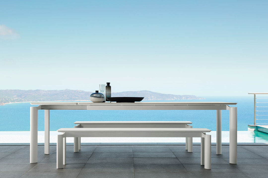 Milo Ceramic Extension Dining Table Outdoor Dining Tables Talenti