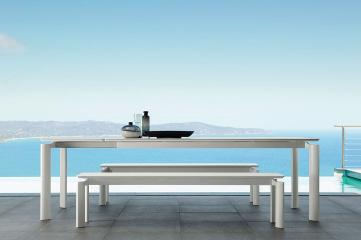 Milo Ceramic Extension Dining Table Outdoor Dining Tables Talenti