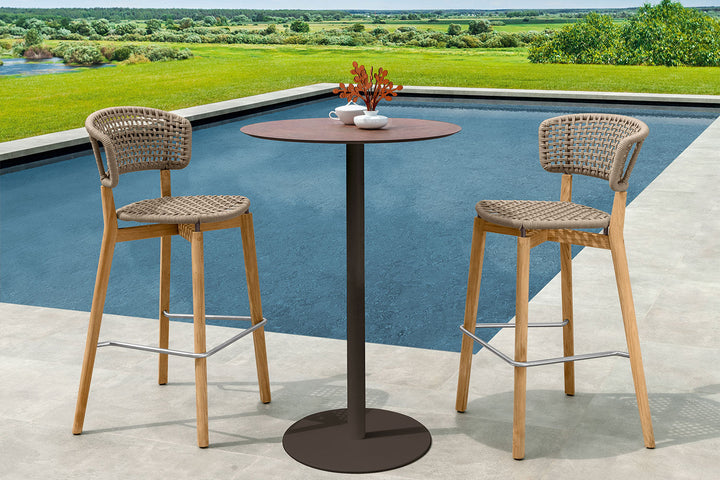 Moon Teak Bar Stool Outdoor Bar + Counter Stools Talenti