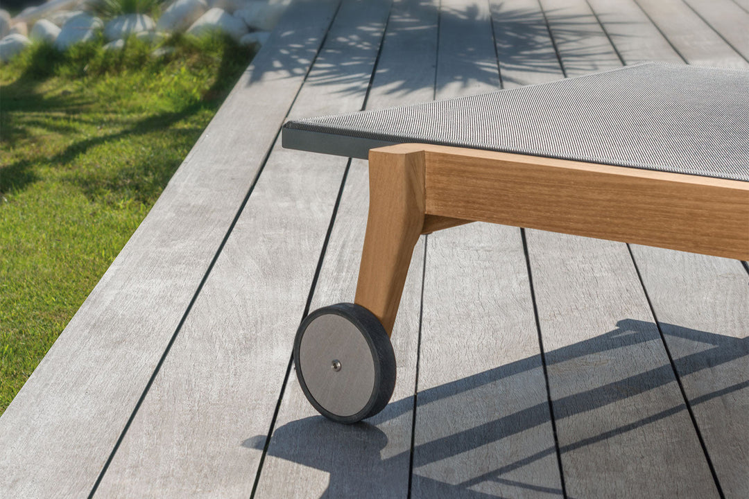 Moon Teak Chaise Lounge Outdoor Chaise Lounges Talenti