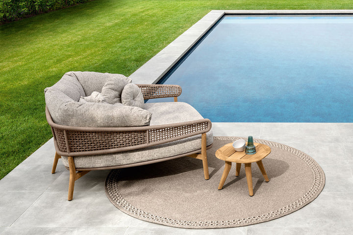Moon Teak Daybed Outdoor Chaise Lounges Talenti
