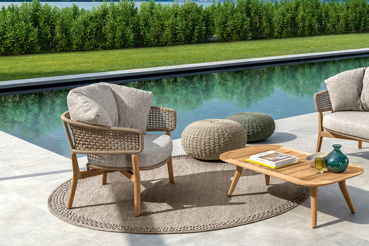 Moon Teak Lounge Armchair Outdoor Chairs Talenti