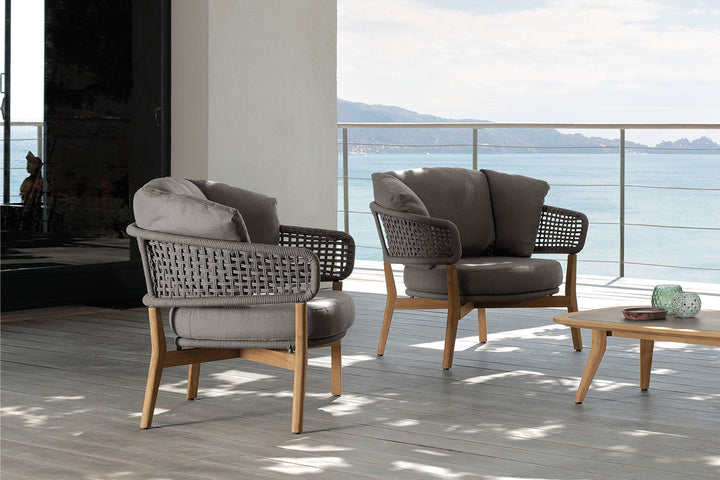 Moon Teak Lounge Armchair Outdoor Chairs Talenti