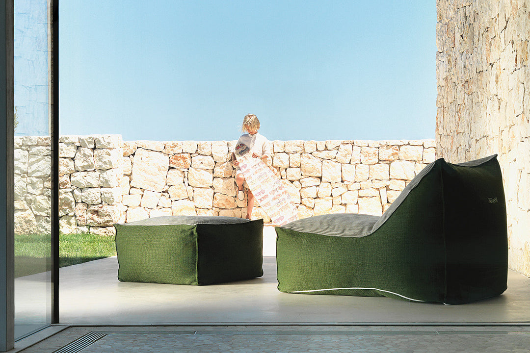 Sacco Bicolor Pouf Outdoor Poufs + Stools Talenti