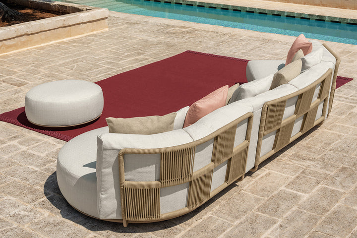 Scacco Angled Sectional Sofa with Peninsula Outdoor Sectionals Talenti
