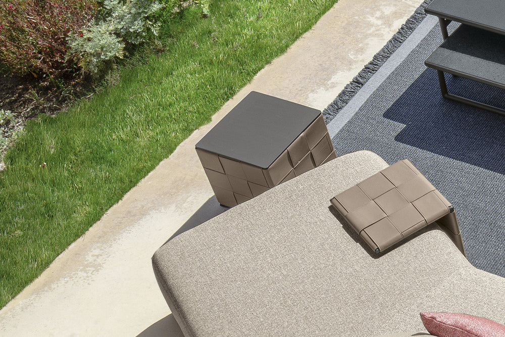 Tresse Cube Side Table Outdoor End Tables Talenti