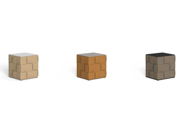 Tresse Cube Side Table Outdoor End Tables Talenti