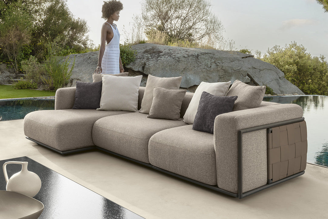 Tresse Sectional Sofa with Chaise Outdoor Sectionals Talenti