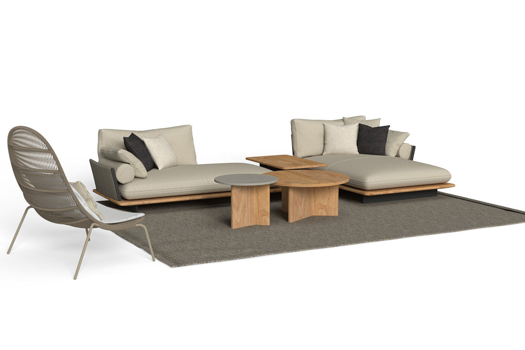 Venice Chaise Sectional Sofa with Table Outdoor Sectionals Talenti