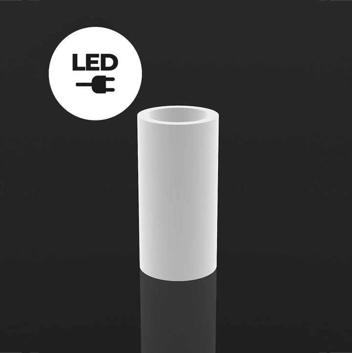 Illuminated Cylinder Planter Outdoor Vondom White Light Small-Tall 