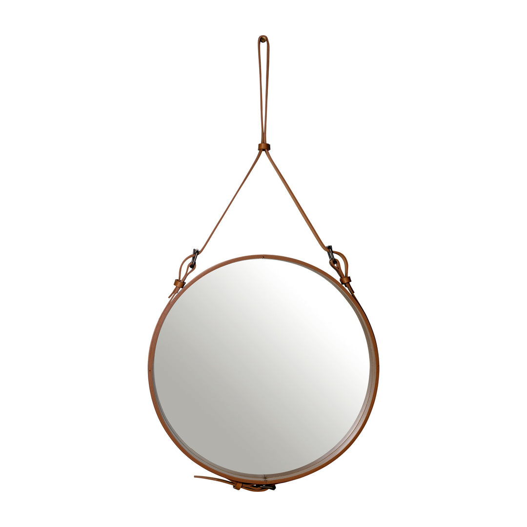 Adnet Wall Mirror Circular Mirrors Gubi Tan Medium: 22.8 in width