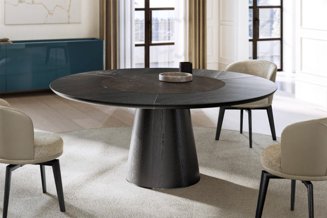 Teo Wood-Ceramic Dining Table Dining Table Eforma