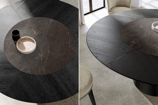 Teo Wood-Ceramic Dining Table Dining Table Eforma
