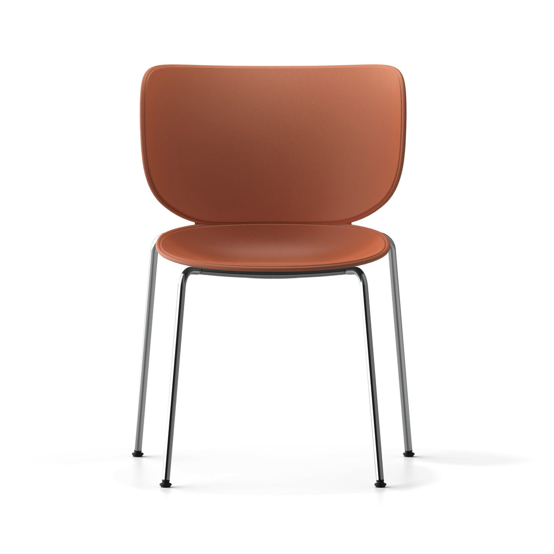 Hana Stackable Dining Chair (Set of 2) Chairs Moooi Terracotta Chrome