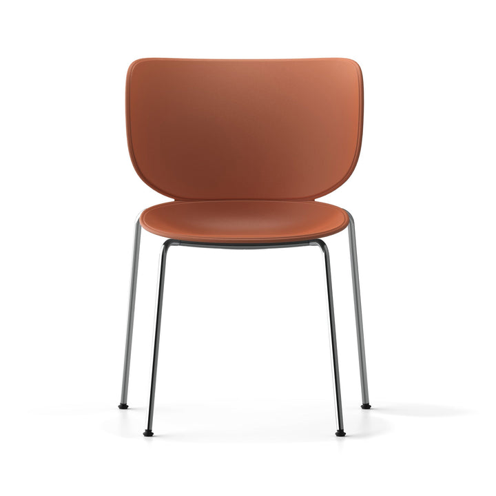 Hana Stackable Dining Chair (Set of 2) Chairs Moooi Terracotta Chrome