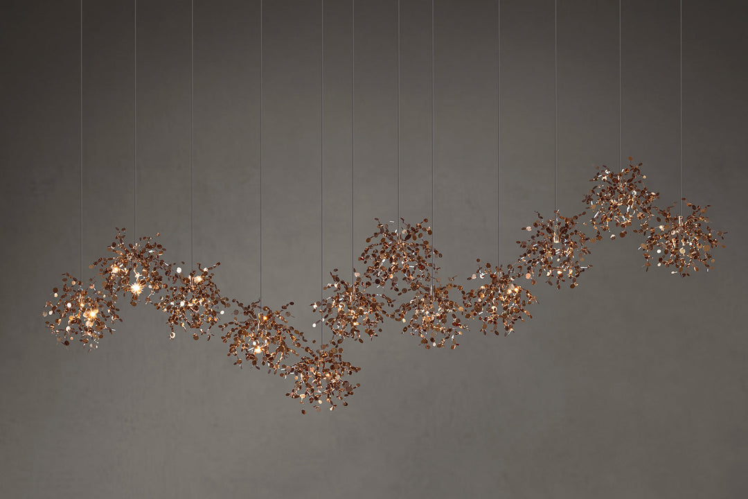 Argent Mon Bijou Linear 12 Suspension Light Ceiling Lights Terzani
