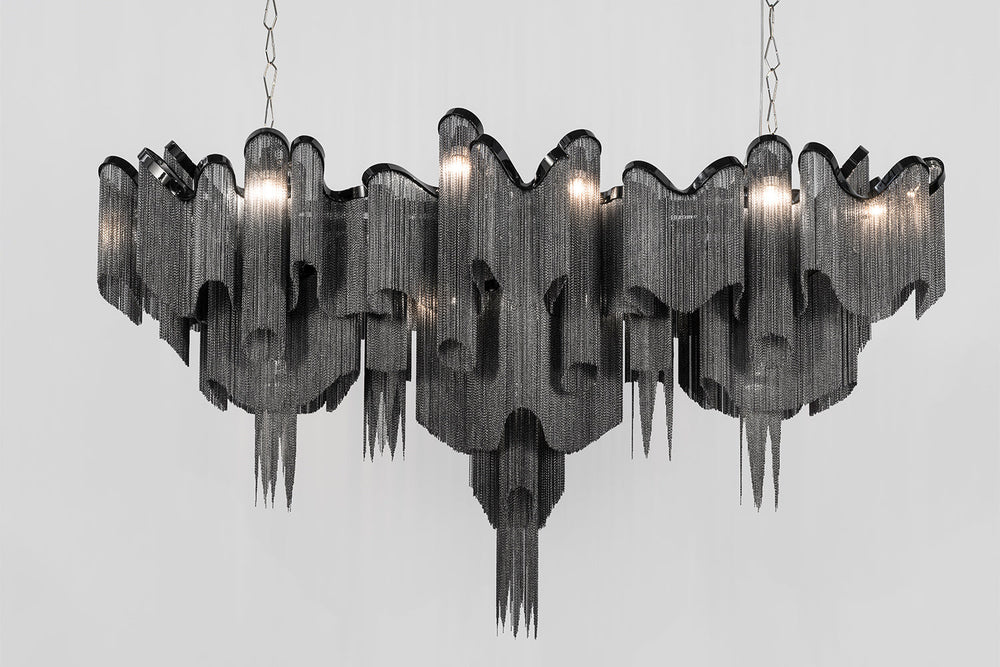Stream Linear Chandelier Ceiling Lights Terzani