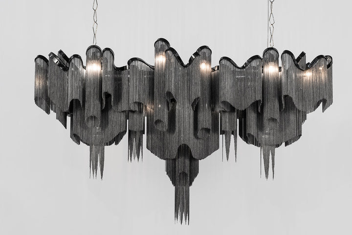 Stream Linear Chandelier Ceiling Lights Terzani