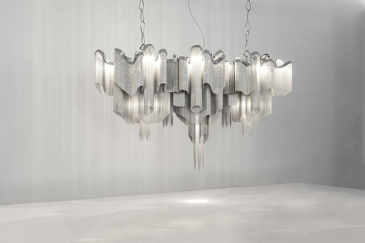Stream Linear Chandelier Ceiling Lights Terzani