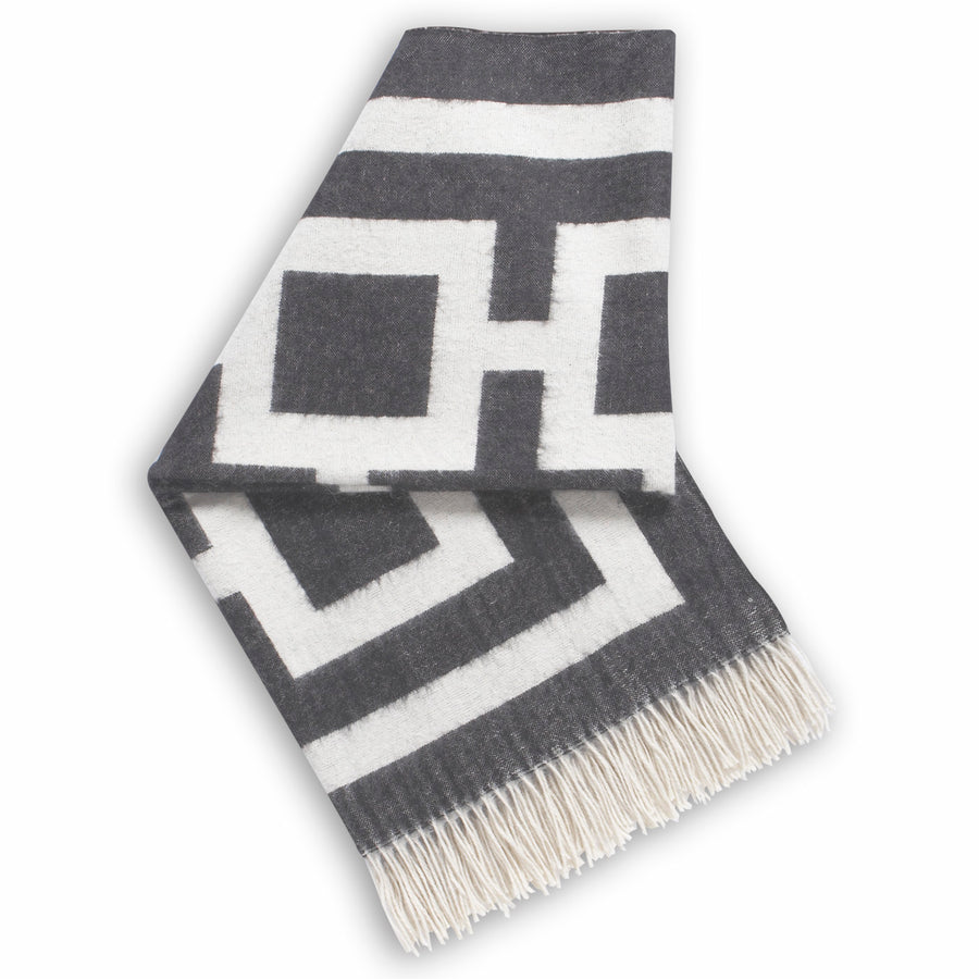 Nixon Baby Alpaca Throw Jonathan Adler Charcoal