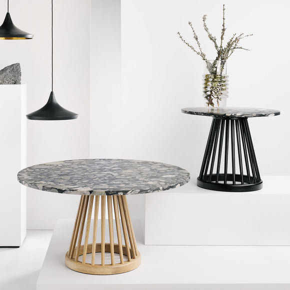 【Tom Dixon】Fan Table White Marble Round Fan Table – Italian Luxury Interiors