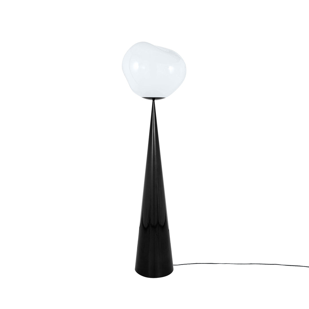 Melt Cone Fat LED Floor Lamp Floor Lamps Tom Dixon Opal / Black