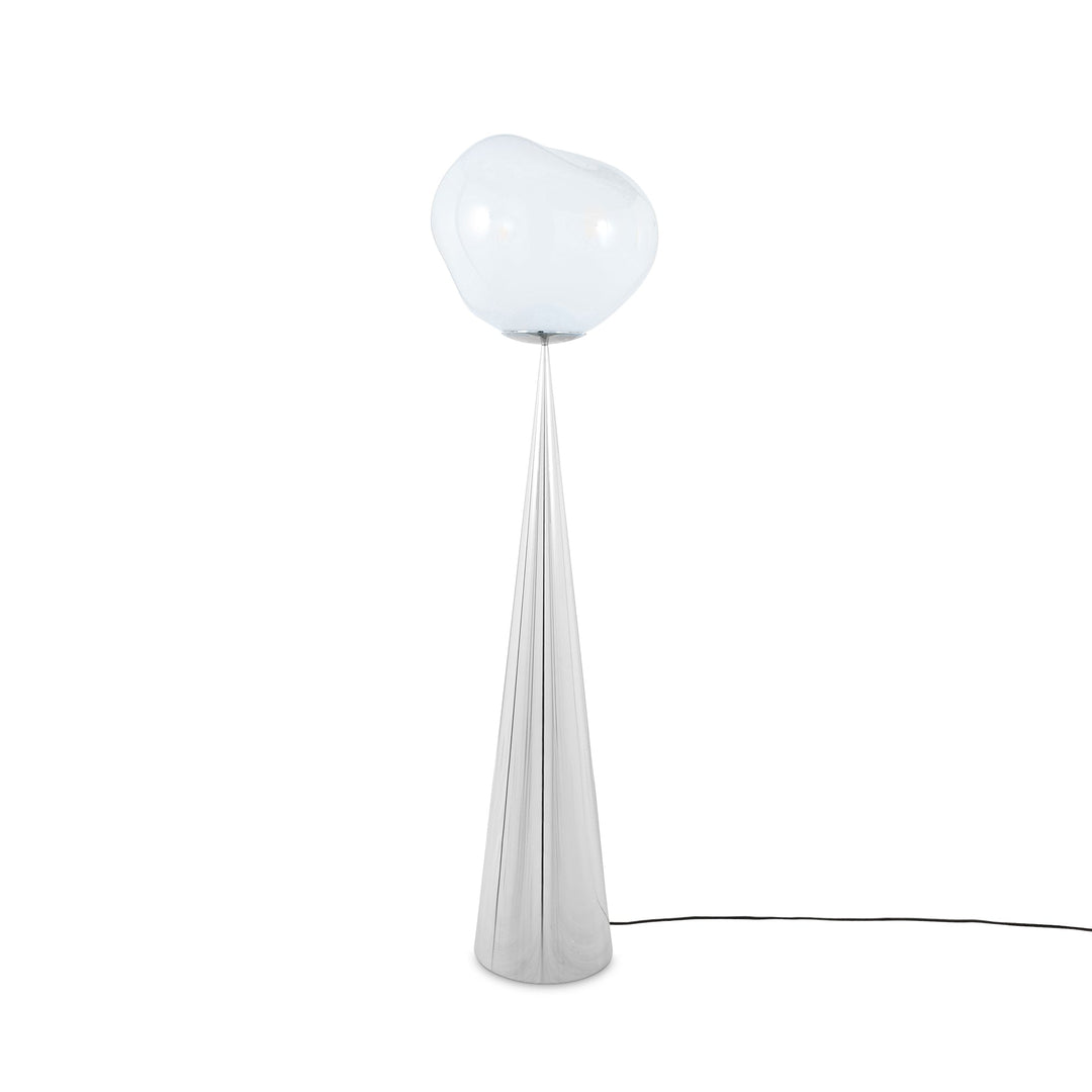 Melt Cone Fat LED Floor Lamp Floor Lamps Tom Dixon Opal / Silver