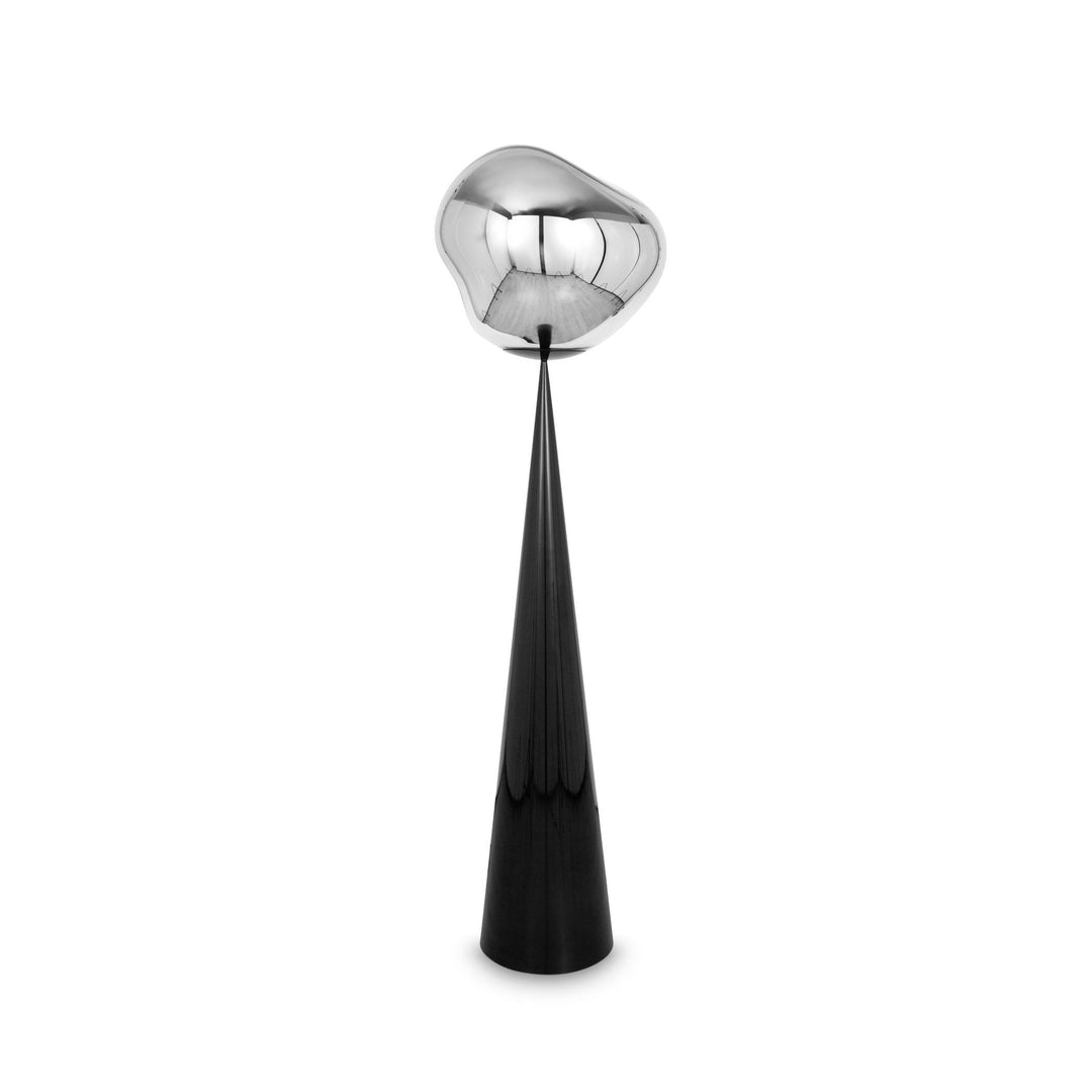 Melt Cone Fat LED Floor Lamp Floor Lamps Tom Dixon Silver / Black