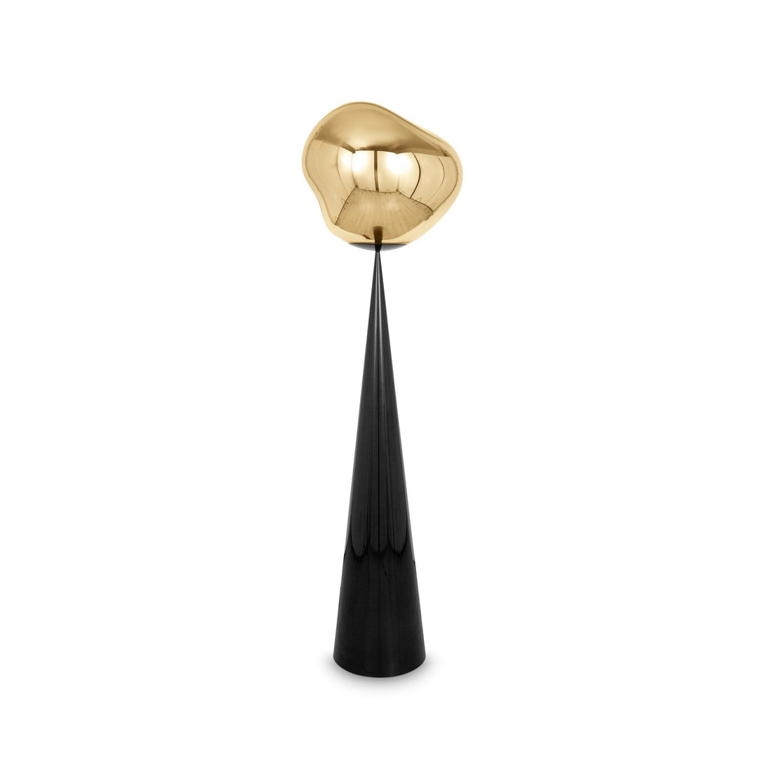 Melt Cone Fat LED Floor Lamp Floor Lamps Tom Dixon Gold / Black