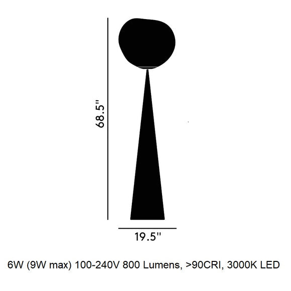 Melt Cone Fat LED Floor Lamp Floor Lamps Tom Dixon