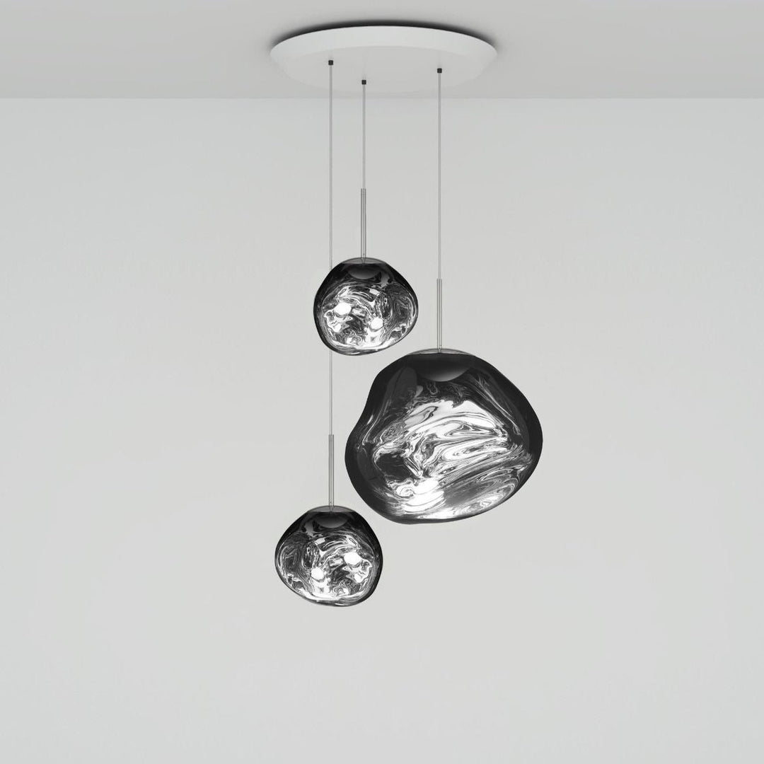 Melt LED Multi-Light Pendant Light Lighting Tom Dixon Chrome Three Lights