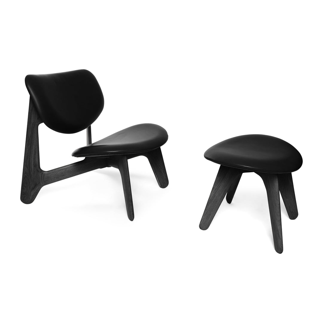 Slab Lounge Chair Chairs Tom Dixon Black Leather / Black Oak Black Leather / Black Oak