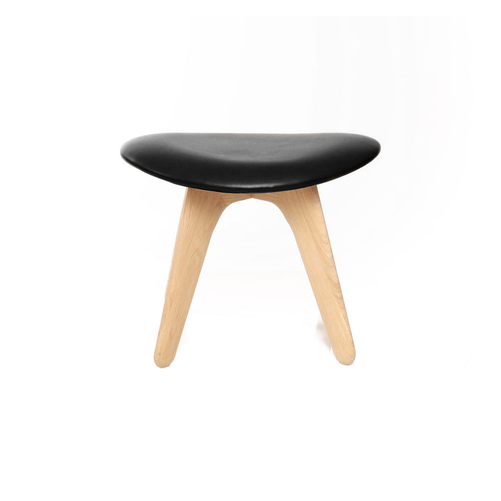 Slab Ottoman Ottomans Tom Dixon Black Leather / Natural Oak