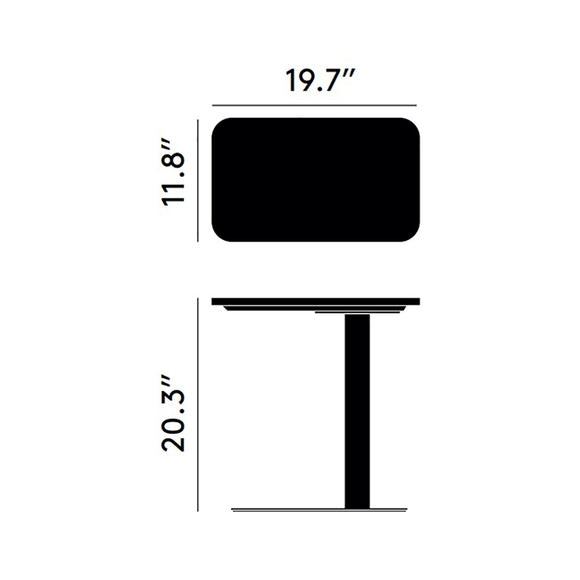 Stone Rectangle Side Table Accent Tables Tom Dixon