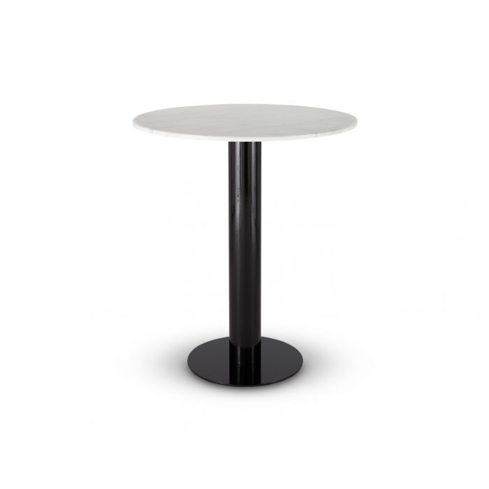 Tube Round High Table Tables Tom Dixon White Marble Small: 23.6 in diameter