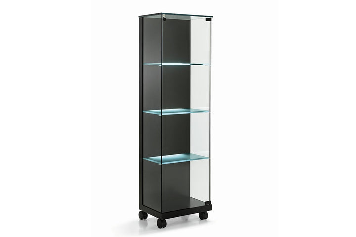 Medora Mobile Glass Curio Display Cabinets Tonelli