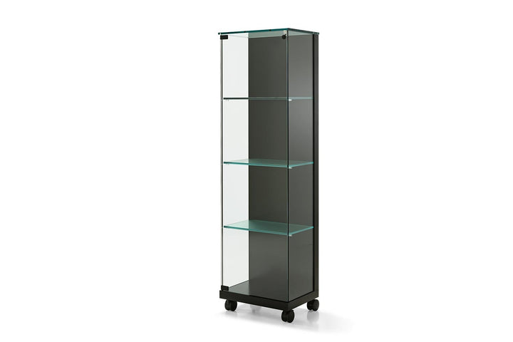 Medora Mobile Glass Curio Display Cabinets Tonelli