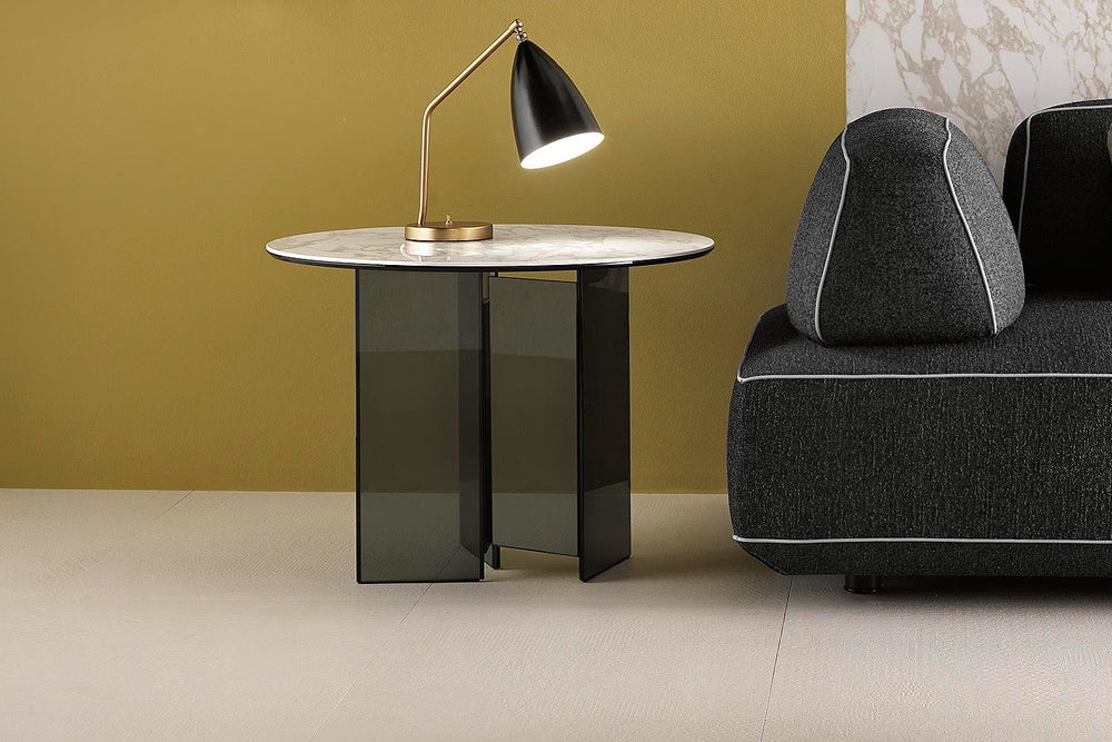 Metropolis Ceramic End Table End Tables Tonelli